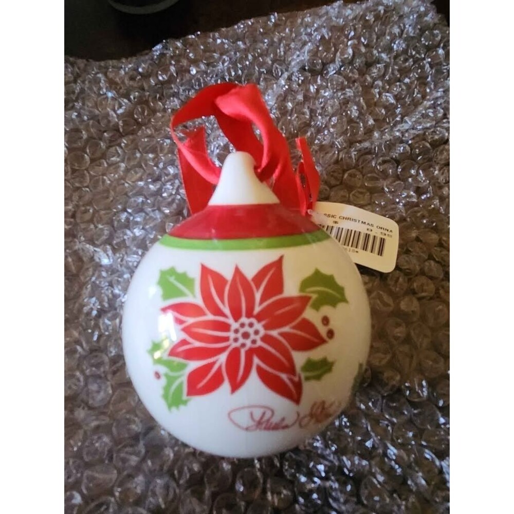Porcelain Solid Merry Christmas Y'all! Ornament with tags - Picture 2 of 2